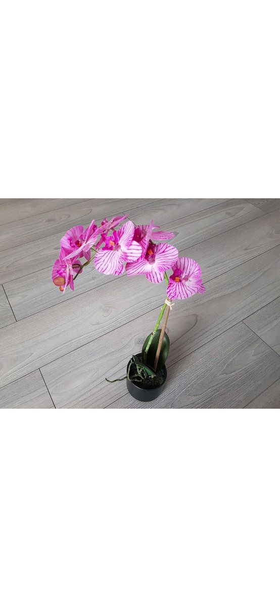 Flori artificiale, Folina, aranjament orhidee roz Olivia, 45 cm înălţime