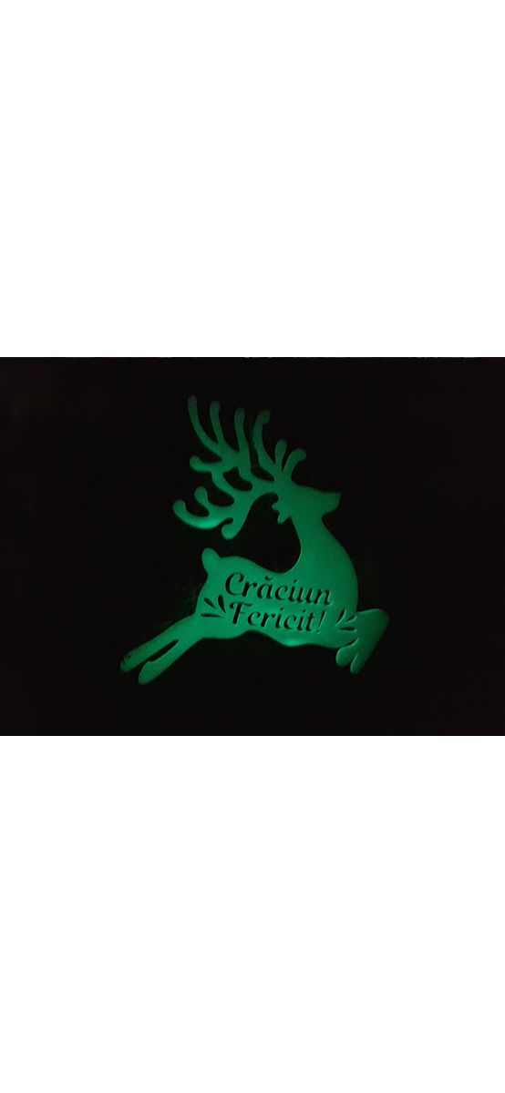 Ornament fosforescent Ren - set 7 bucăţi