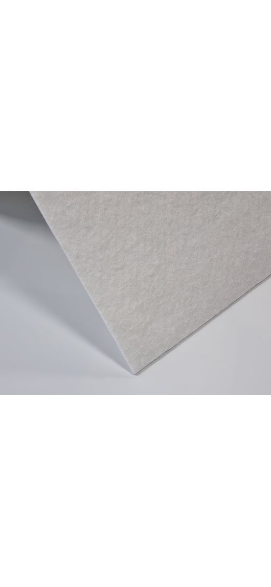 Fetru la metru, pâslă albă cu grosime de 3 mm, 90 cm lățime - produs 100% din materiale reciclate