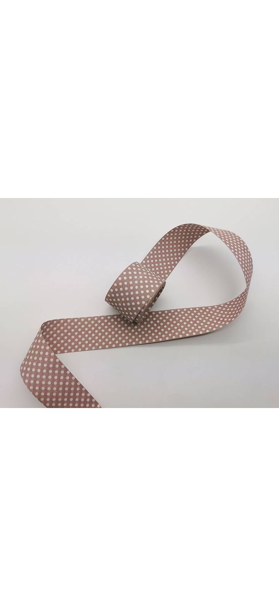 Panglică decorativă, Folina, bej cu buline, 4 cmx10 metri