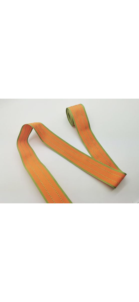 Panglică decorativă portocalie, Folina, material textil, 4 cmx10 metri