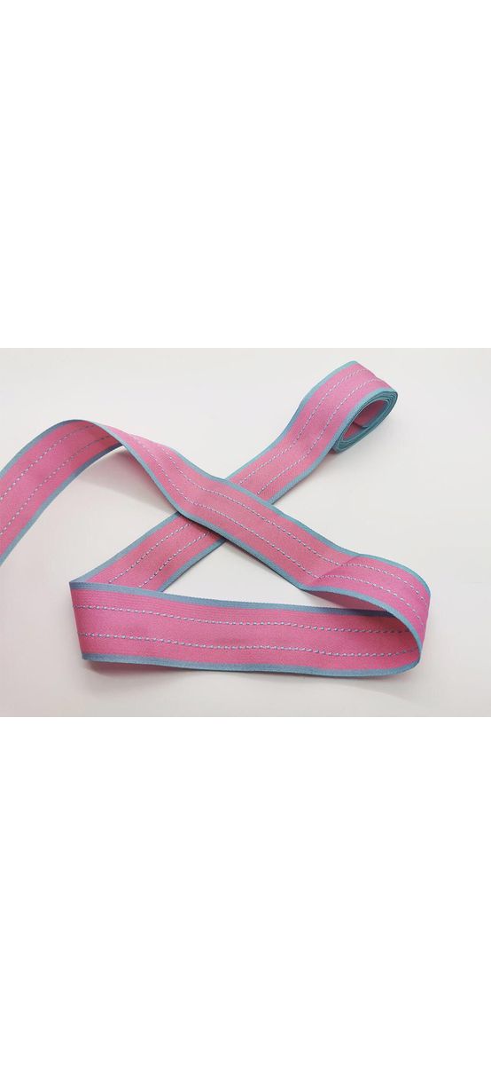 Panglică decorativă roz, Folina, material textil, 4 cmx10 metri