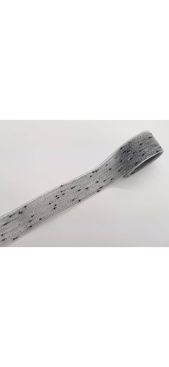 Panglică decorativă, Folina, gri, transparentă, 4 cmx10 metri