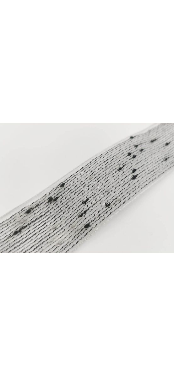 Panglică decorativă, Folina, gri, transparentă, 4 cmx10 metri