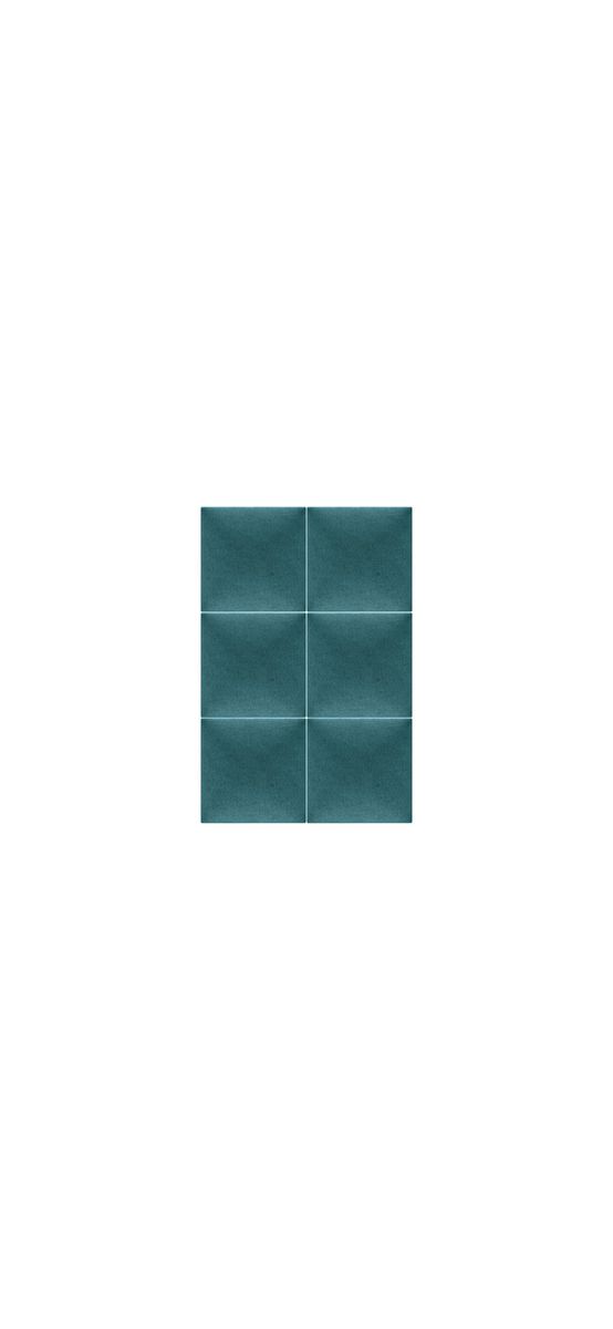 Panou decorativ tapiţat turcoaz, Mollis M12, pătrat, 30x30cm