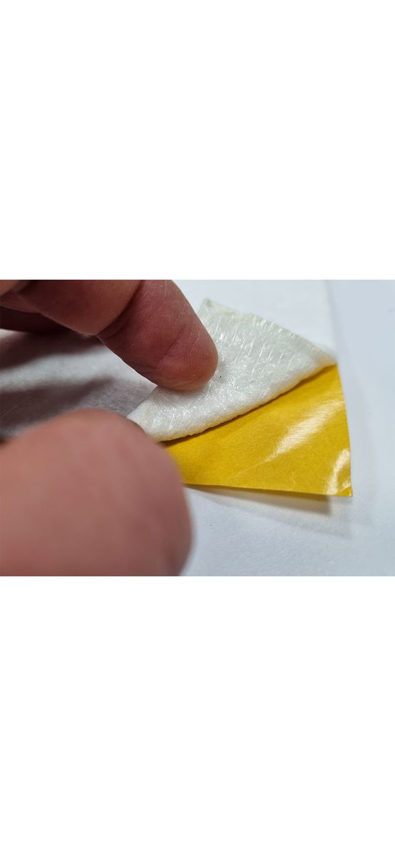 Pâslă autoadezivă, fetru autoadeziv, culoare albă, pentru protecție suprafețe, rolă de 100x100 cm