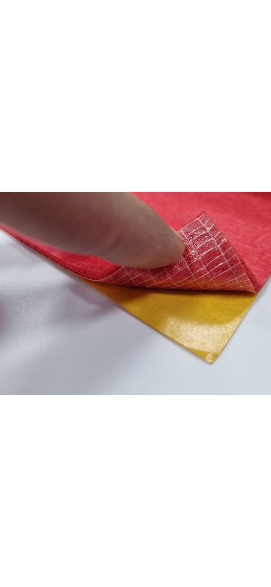 Pâslă autoadezivă, fetru autoadeziv, culoare roșie, pentru protecție suprafețe, rolă de 20x100 cm
