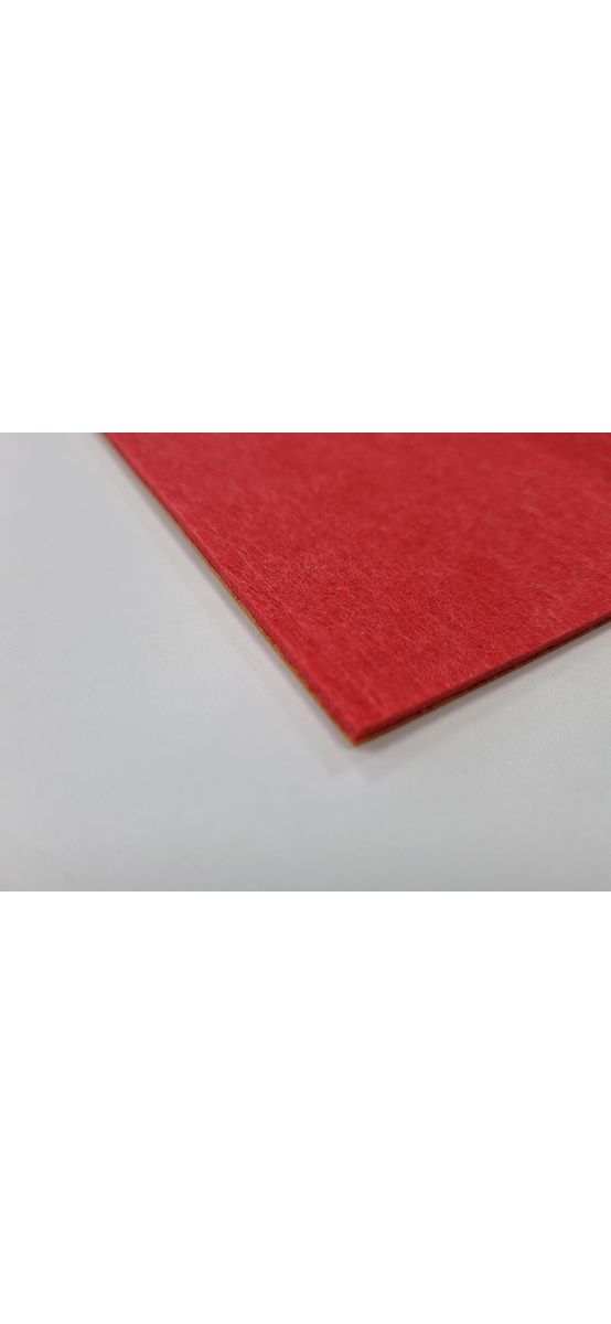 Pâslă autoadezivă, fetru autoadeziv, culoare roșie, pentru protecție suprafețe, rolă de 30x100 cm