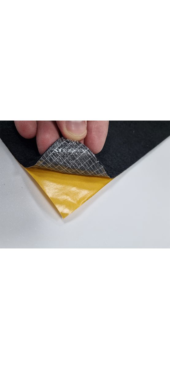 Fetru la metru, pâslă neagră, autoadezivă, cu grosime de 3 mm, 100 cm lățime