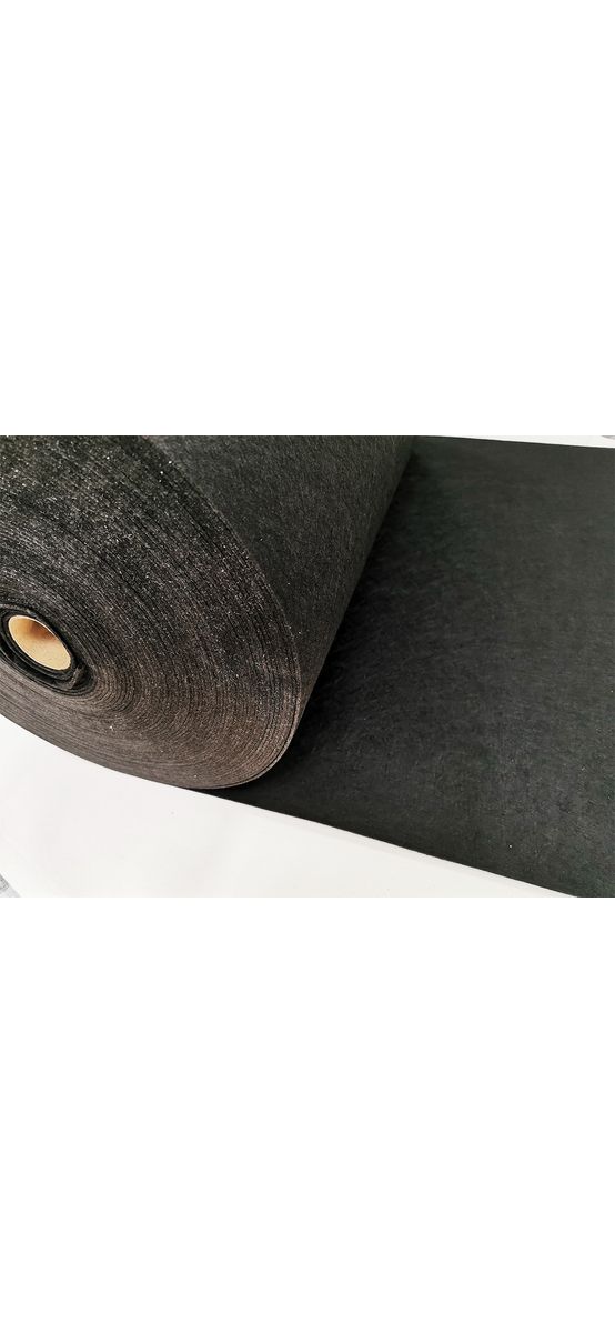 Fetru la metru, pâslă neagră cu grosime de 2 mm, 90 cm lățime
