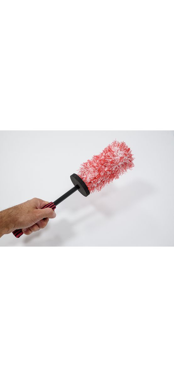 Perie din microfibră roșie pentru curățat jante auto - standard size