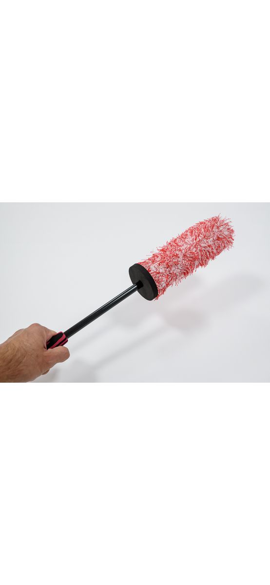 Perie din microfibră roșie pentru curățat jante auto - large size