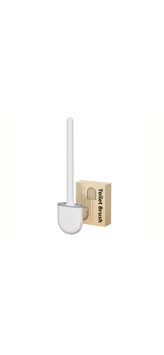 Perie wc din  silicon, cu suport de perete