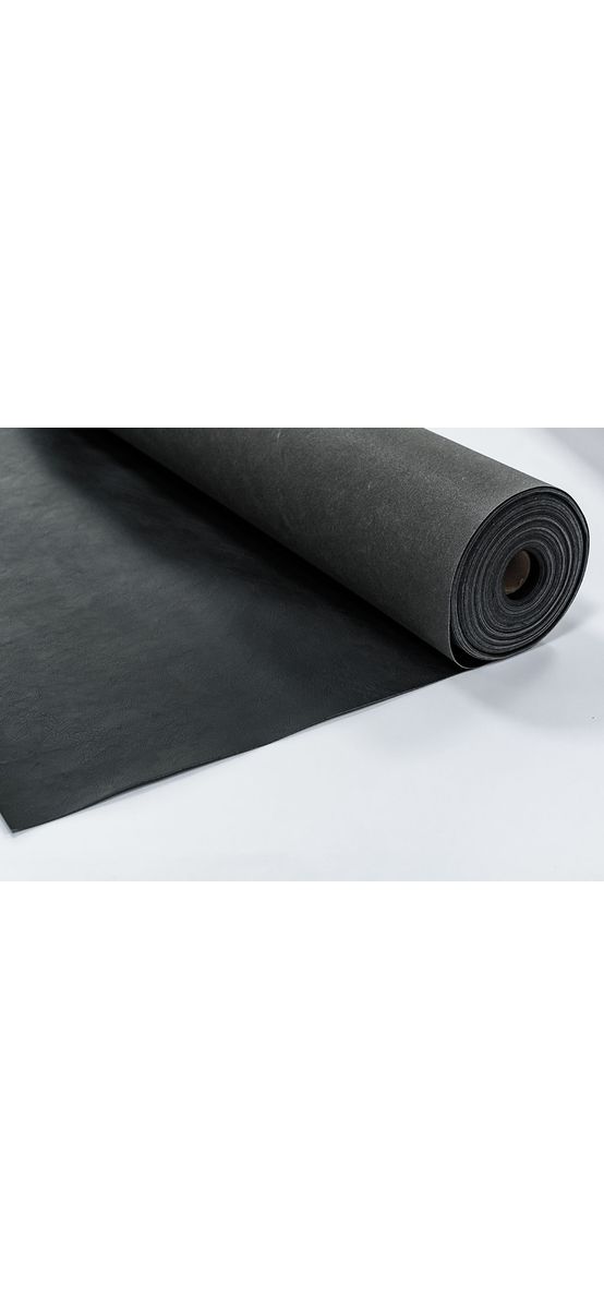Piele artificială neagră, aspect natural, grosime 0,6 mm, fără adeziv, lățime 140 cm