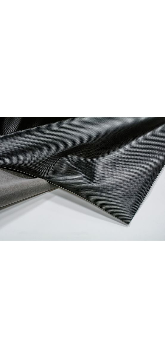 Piele artificială neagră embosată tip carbon 3D pe suport textil din microfibră, fară adeziv, 138 cm lațime
