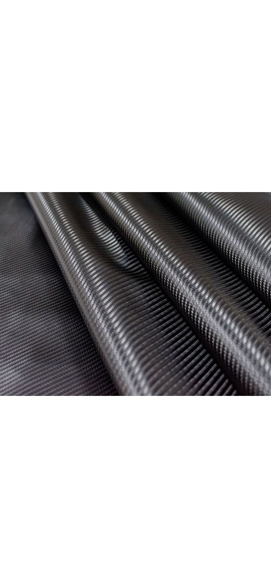 Piele artificială neagră embosată tip carbon 3D pe suport textil din microfibră, autoadezivă, 138 cm lațime