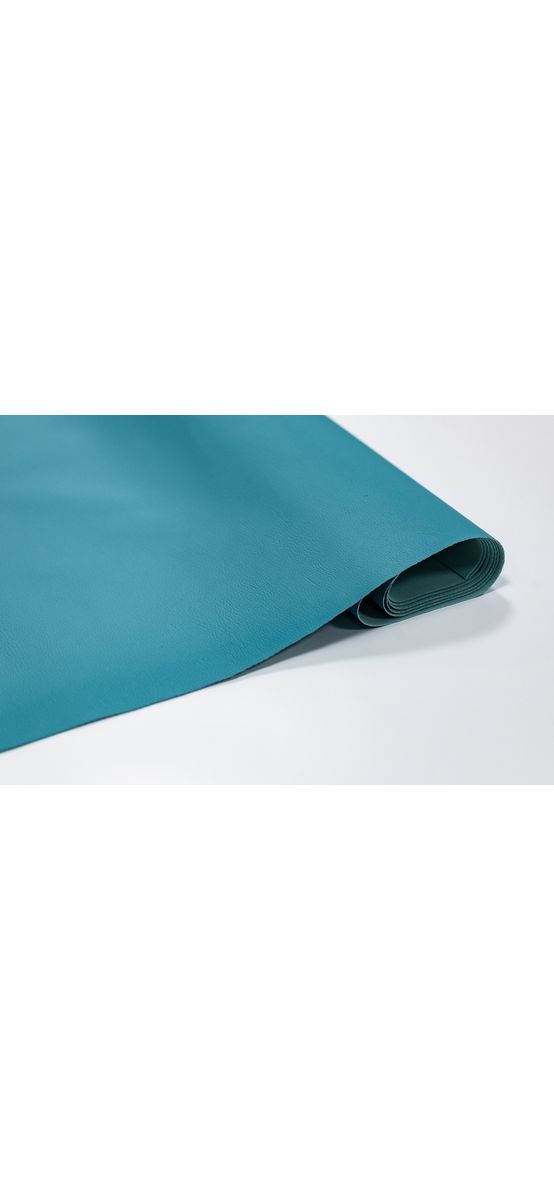 Piele ecologică autoadezivă culoare albastru, aspect natural, moale și flexibilă, grosime 0,8 mm, lățime 137 cm