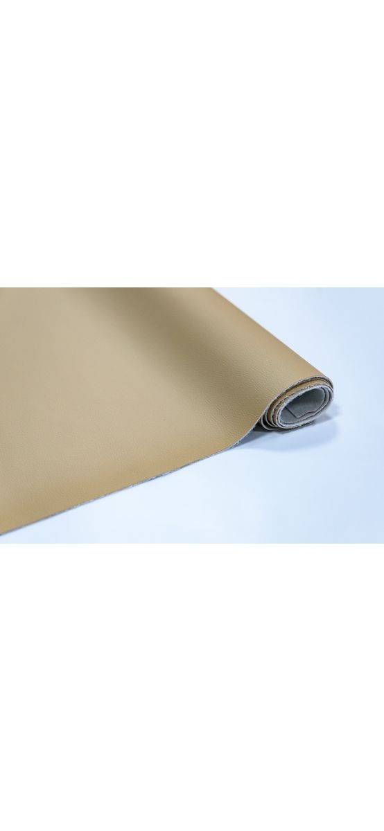 Piele ecologică culoare crem cu aspect natural, moale și flexibilă, fără adeziv, grosime 0,8 mm, lățime 140 cm