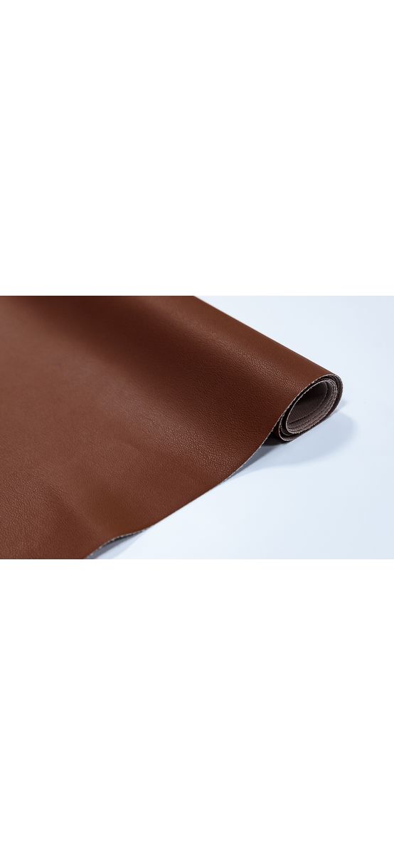 Piele ecologică culoare maro cu aspect natural, moale și flexibilă, fără adeziv, grosime 0,8 mm, lățime 140 cm