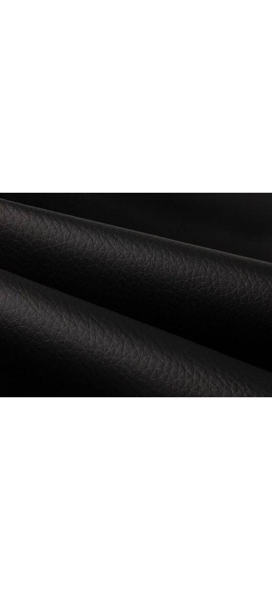 Piele ecologică neagră cu aspect natural, moale și flexibilă, fără adeziv, grosime 0,8 mm, lățime 140 cm