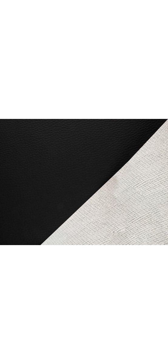 Piele ecologică neagră cu aspect natural, moale și flexibilă, fără adeziv, grosime 0,8 mm, lățime 140 cm