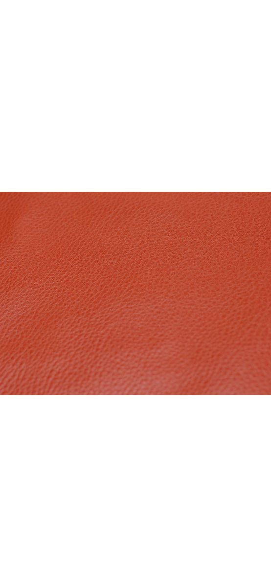 Piele ecologică culoare portocaliu cărămiziu cu aspect natural, moale și flexibilă, fără adeziv, grosime 0,8 mm, lățime 137 cm