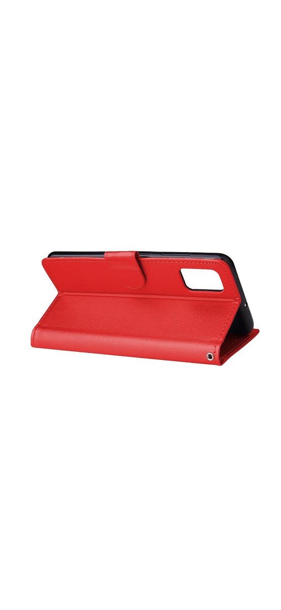 Piele ecologică culoare roșie cu aspect natural, moale și flexibilă, fără adeziv, grosime 0,8 mm, lățime 137 cm