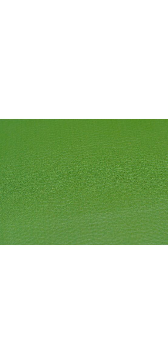 Piele ecologică culoare verde deschis cu aspect natural, moale și flexibilă, fără adeziv, grosime 0,8 mm, lățime 137 cm
