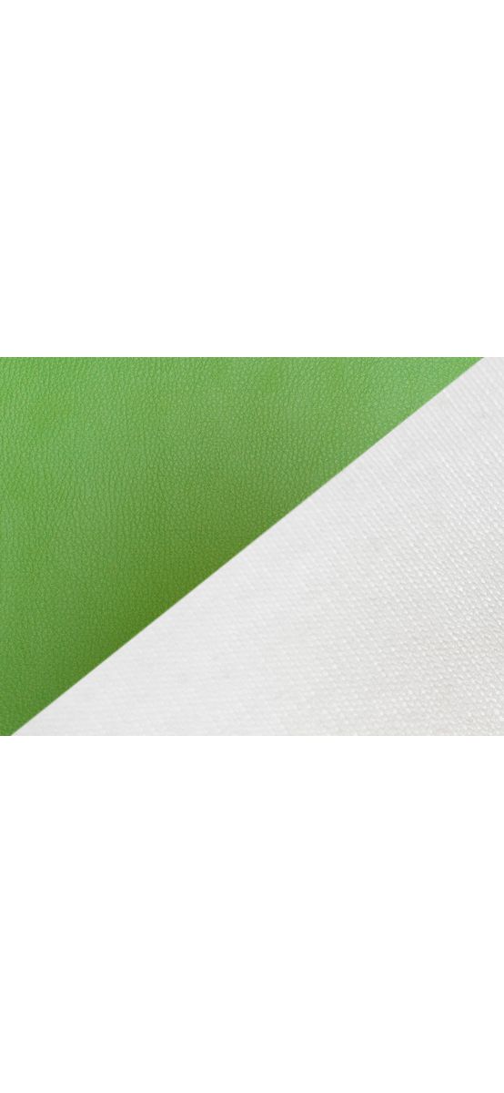 Piele ecologică culoare verde deschis cu aspect natural, moale și flexibilă, fără adeziv, grosime 0,8 mm, lățime 137 cm