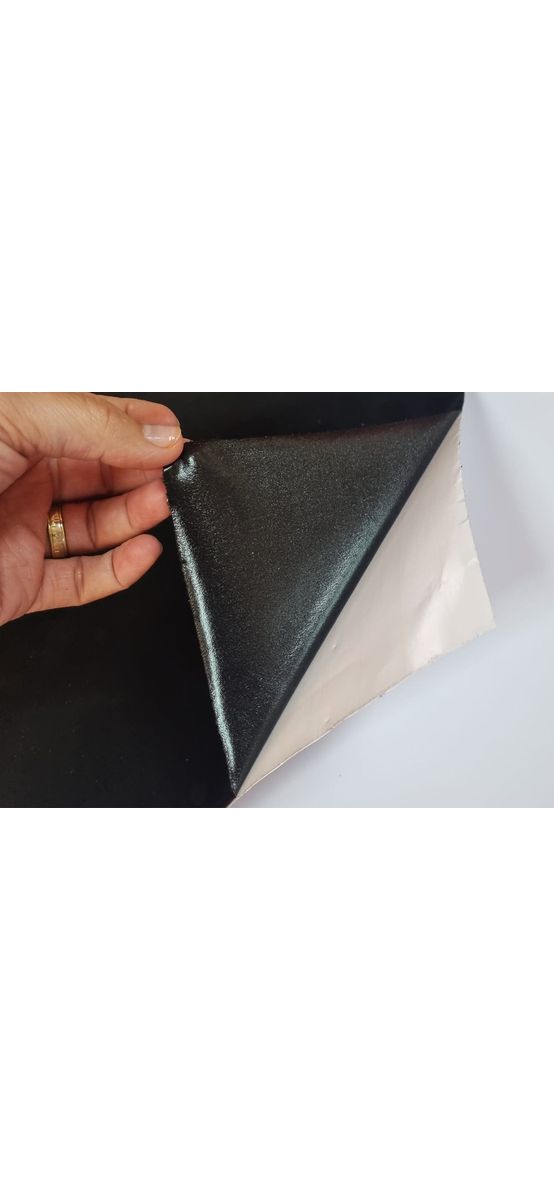 Material autoadeziv imitaţie piele întoarsă neagră, rolă de 50x200cm