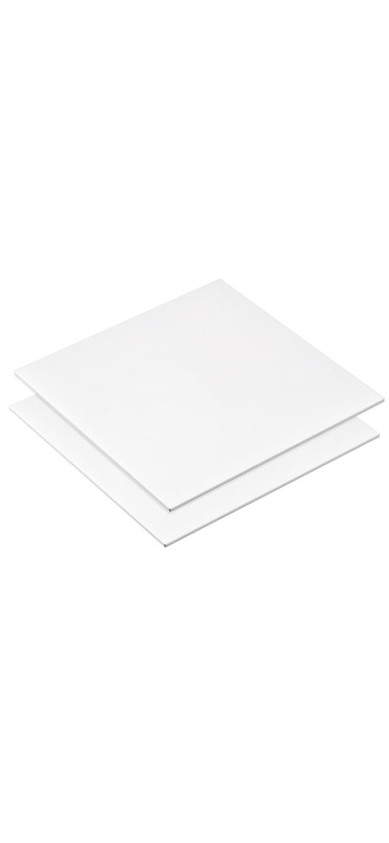 Placă din acril alb lucios, plexiglas de 3mm grosime, 40x40 cm