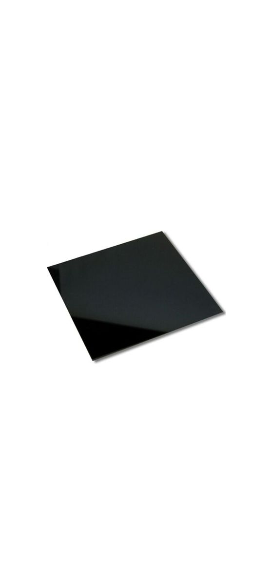 Placă din acril negru lucios, plexiglas de 3mm grosime, 20x20 cm
