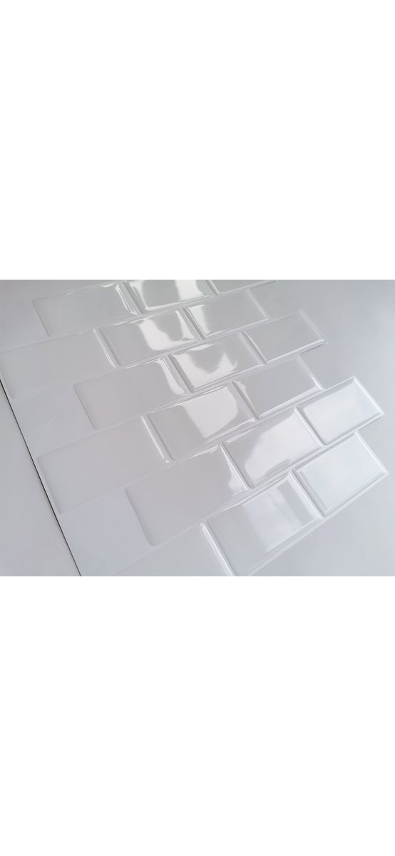 Faianţă autoadezivă 3D Smart Tiles, Folina, cărămidă albă - set 10 bucăţi