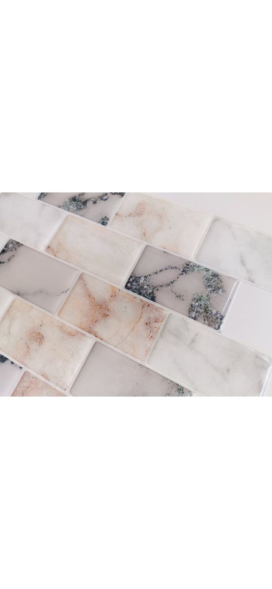 Faianţă autoadezivă 3D Smart Tiles, Folina, marmură pastel - set 10 plăci