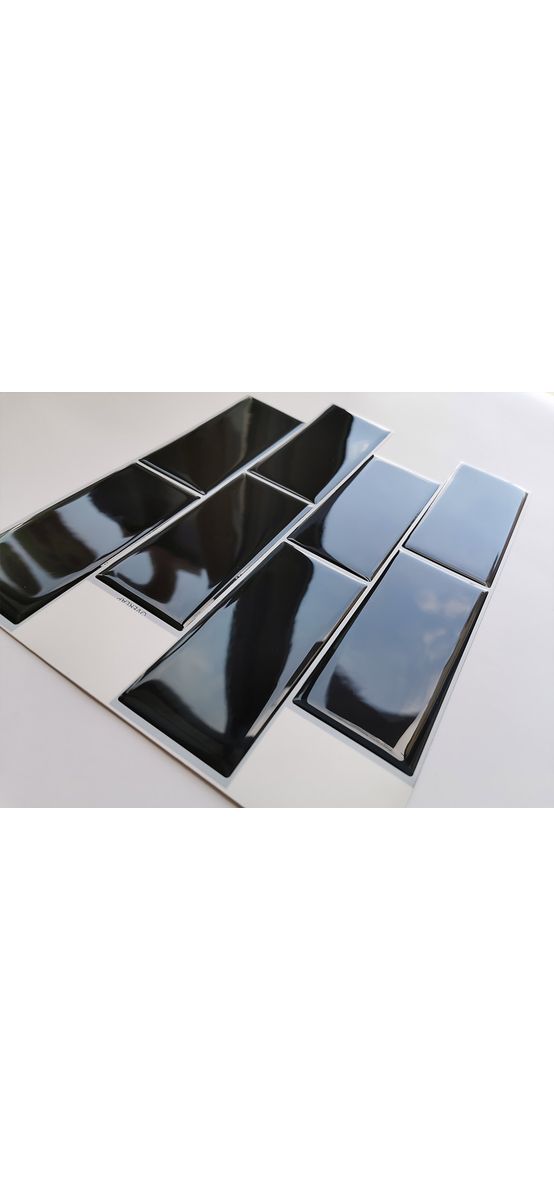 Faianţă autoadezivă 3D Smart Tiles, Folina, neagră - set 10 plăci