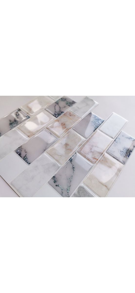 Faianţă autoadezivă 3D Smart Tiles, Folina, marmură pastel - set 10 plăci
