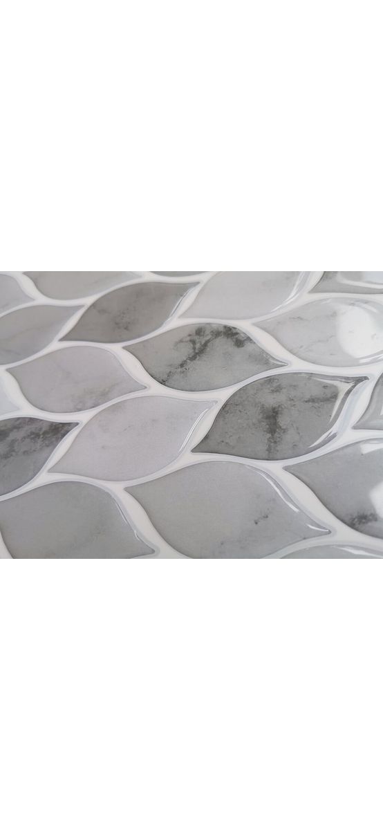 Faianţă autoadezivă 3D Smart Tiles, Folina, Leaf gri - set 10 plăci