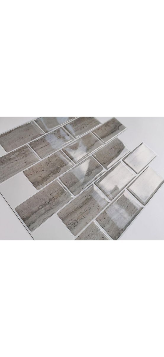 Faianţă autoadezivă 3D Smart Tiles, Folina, Stone gri - set 10 bucăţi
