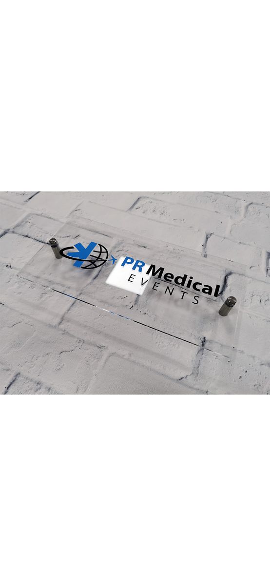 Plăcuţă adresă, din plexiglass transparent și scris din vinil, cu text personalizat
