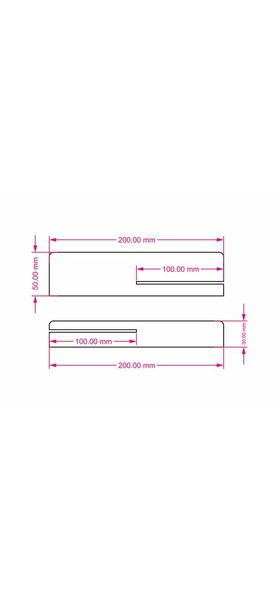 Plăcuță pentru birou, model din acril transparent cu text personalizat, 20x5 cm