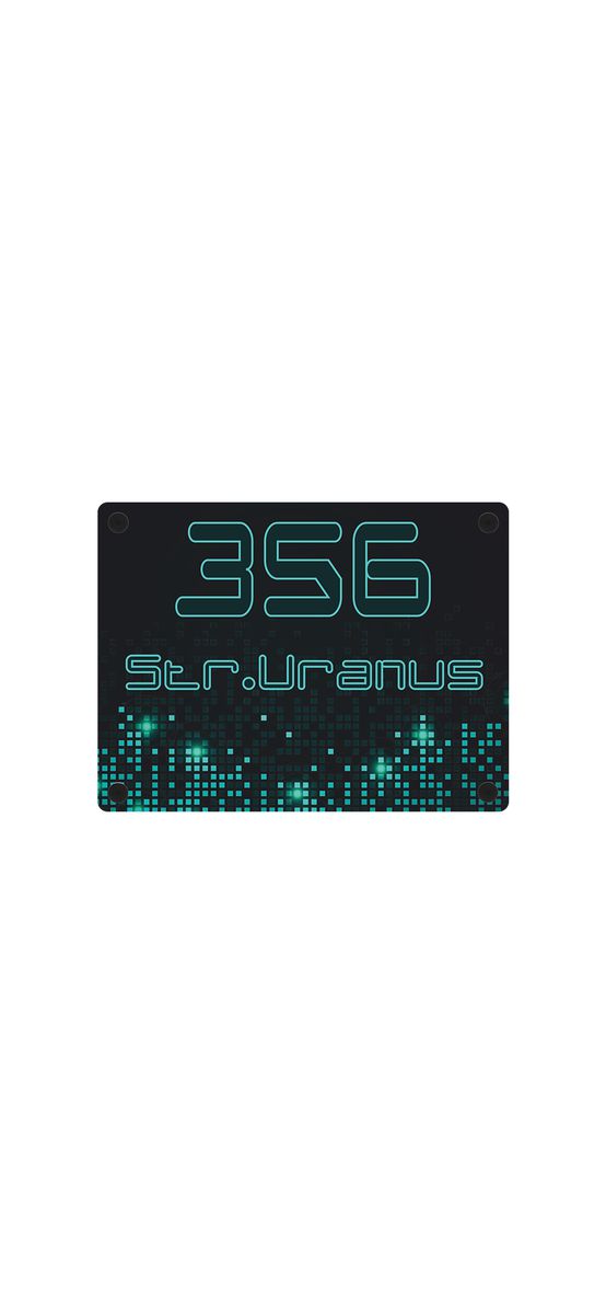 Plăcuţă Modern, cu număr și/sau adresă casă, model print UV, cu text personalizat