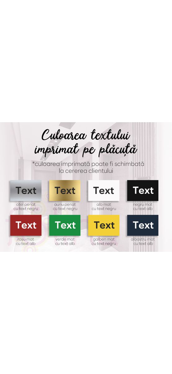 Plăcuță pentru birou, model din două straturi cu text personalizat imprimat la UV, 20x7 cm