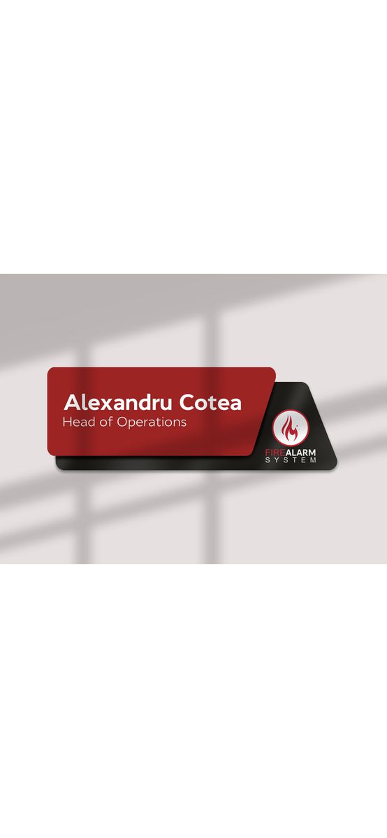 Plăcuță personalizată modernă cu print UV pentru birouri, spații comerciale, firme și instituții