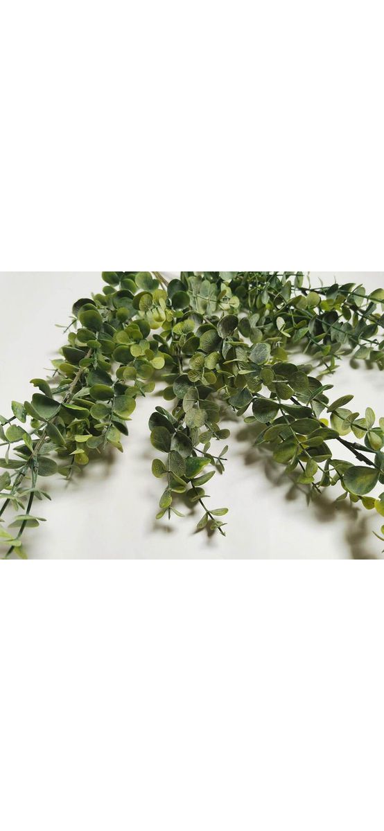 Plantă artificială Eucalipt verde pudrat, 60 cm înălţime, 3 bucăţi