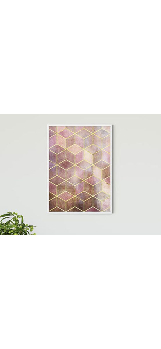 Set cadou Folina - vază ceramică, buchet flori artificiale și poster digital în ramă