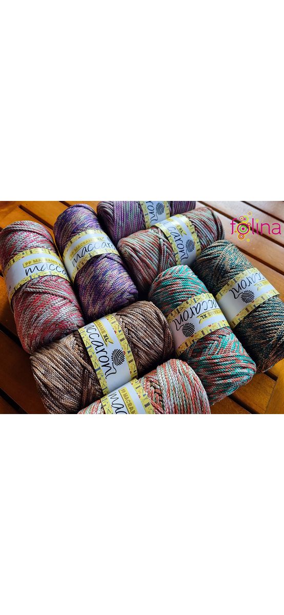 PP Macrame XL, şnur colorat, melanj mov