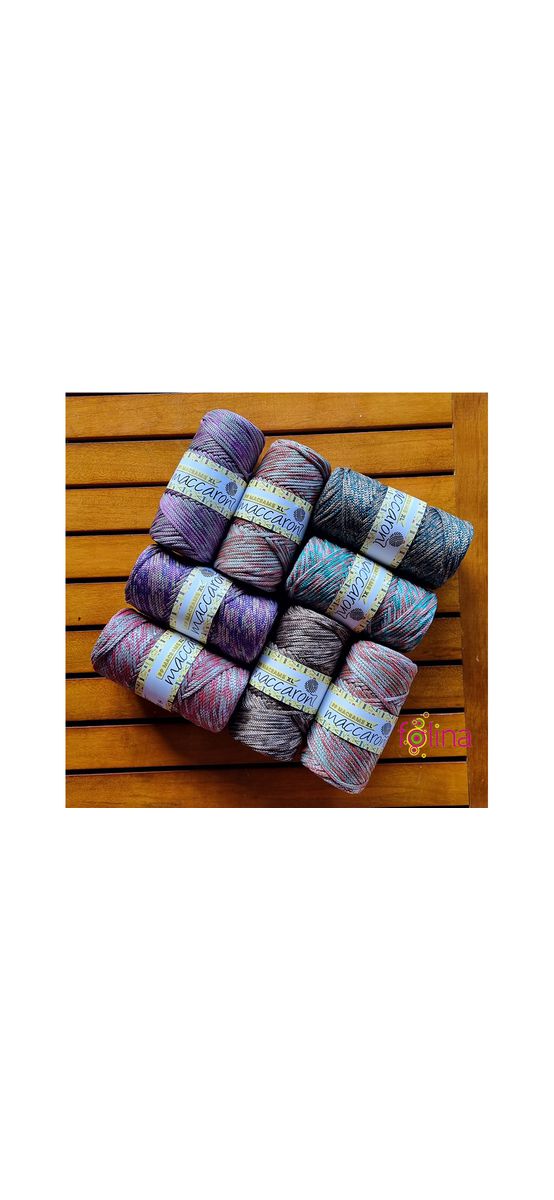 PP Macrame XL, şnur colorat, melanj mov