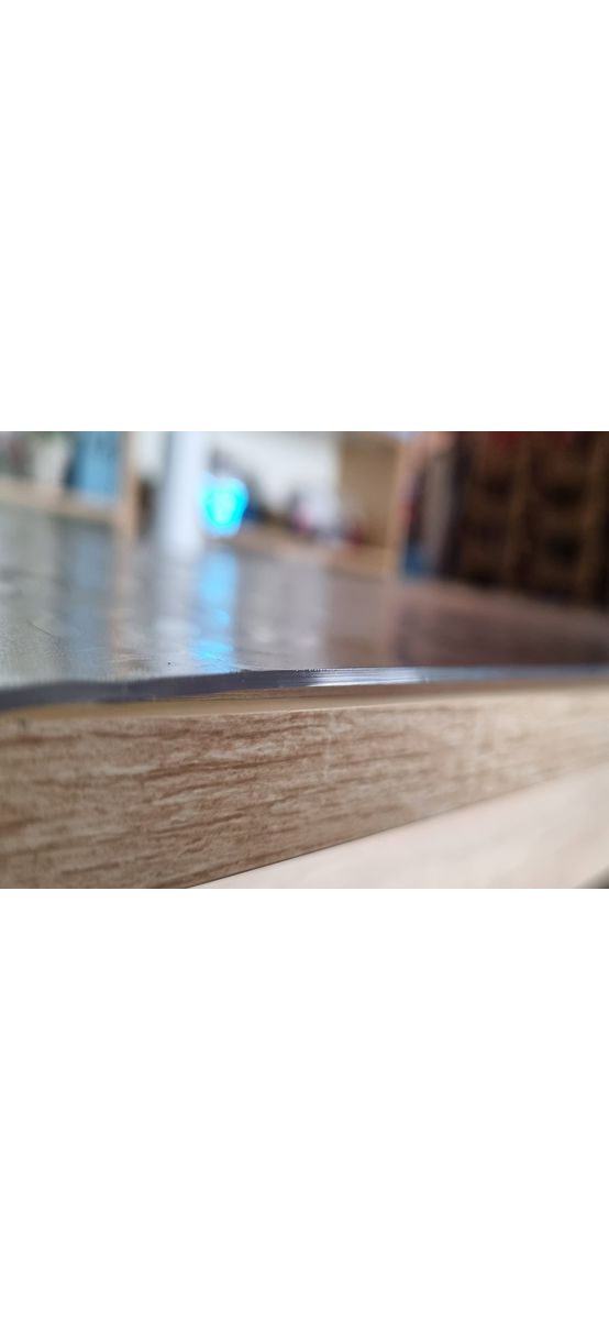Folie protecţie blat mobilă, transparentă cu model floral, trandafiri, fără adeziv, 1.5 mm grosime, 100 cm lăţime