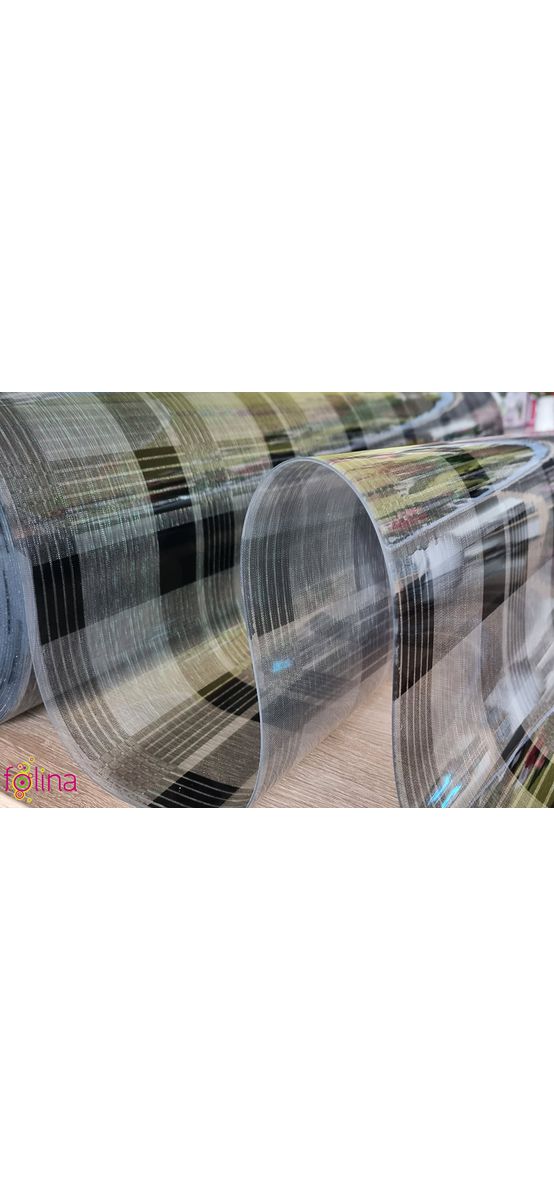 Folie protecţie gri cu model carouri negre, fără adeziv, 1.2 mm grosime, 100 cm lăţime