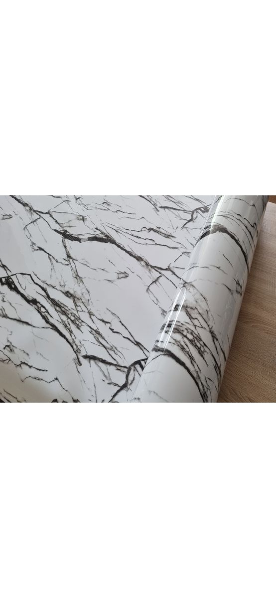 Folie protecţie imitaţie marmură albă, fără adeziv, 1.2 mm grosime, 100 cm lăţime